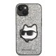 Apple iPhone 14 Plus 6.7\" Karl Lagerfeld Glitter Choupette Patch Case Cover (KLHCP14MG2CPS), Silver