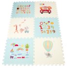 Bērnu istabas spēļu grīdas puzle paklājs putu paklājiņš - 180x120x1,5 cm | Kids Floor Foam Puzzle Mat
