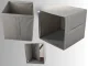 Large Storage Box Organizer for Clothes and Bedding, Grey, 31x34x33 cm