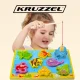 Wooden Magnetic Fishing Puzzle Game with Rod, 10 Pieces