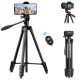 Video Tripod K&F Concept S174A1 with Phone Holder and Remote, Black