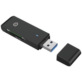 Conceptronic BIAN02B USB 3.0 SD / microSD Card Reader, Black