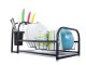 Dish Drainer Dryer with Standing Tray, Black