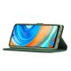 Xiaomi Redmi Note 9 Pro / 9s / Max FORWENW F1 Leather Wallet Book Case Cover, Green