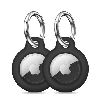 Tech-Protect Rough Case for Apple AirTag, 2-Pack, Black