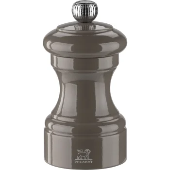 Peugeot Bistro Salt Mill 10 cm Taupe Grey Lacquered Wood