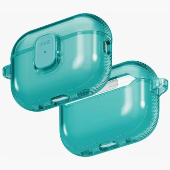 Ausinių dėklas Uniq Glase Pro Lock Case skirtas AirPods Pro 3, turkio spalvos