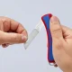 KNIPEX 16 20 50 SB Electrician\'s Folding Knife, 80 mm Blade, Red / Blue