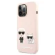 Karl Lagerfeld Silicone Ikonik MagSafe Case for iPhone 13 Pro / 13, Light Pink