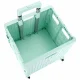 LUARO Foldable Shopping Trolley with Lid, 4 Wheels, 45 L, Green