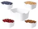 4-Compartment Lunch Box Snack Container with Lid, Clear White