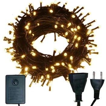 Indoor Christmas Lights, 500 LED, Warm White, 7 Modes, 35m
