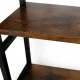 2-Tier Kitchen Counter Shelf Organizer for Spices and Jars, Rustic Brown