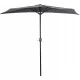 Half Patio Umbrella for Balcony and Terrace 2.7m MultiGarden, Grey