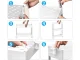 Bathroom / Kitchen Rolling Storage Cart, 4 Tiers, White