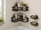 Bathroom Shelf Set (5 pcs), Black