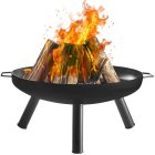 Kaminer Garden Fire Pit 58 cm, Portable Outdoor Fire Bowl 25379