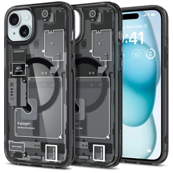 Spigen iPhone 15 Plus Case Ultra Hybrid Mag Zero One, Dark Gray
