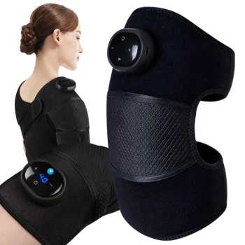 Electric Knee, Elbow and Shoulder Massager with Heat, Cordless Vibration Brace