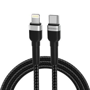 Wozinsky WNBCL2 USB-C to Lightning PD Cable, 30W, 2m, Black