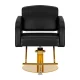 Gabbiano Turyn Hairdressing Chair Black with Gold Base