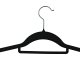 Velvet Clothes Hangers, 20 pcs, Black