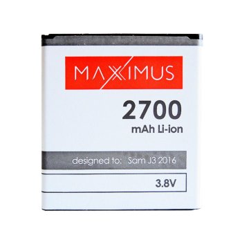 Аккумулятор Maxximus для Samsung Galaxy J3 (2016) J320, 2100mAh