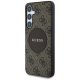 Guess 4G Round Patch Classic Logo MagSafe Case for Samsung Galaxy S25 Plus Brown