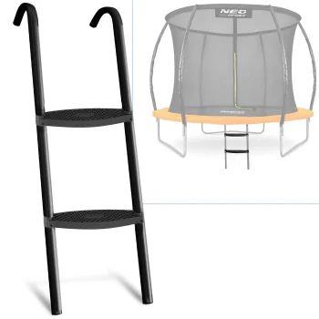 Neo-Sport Trampoline Ladder 183-252 cm (6-8 ft), 2 Steps