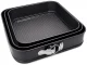 Square Cake Baking Pan Set, 3 Pcs (24/26/28 cm), Grey