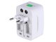 Universal Travel Adapter with Surge Protection, White