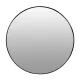 Modernhome Round Wall Mirror 60 cm Black Aluminum Frame