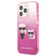 Karl Lagerfeld Gradient Ikonik Karl&Choupette Case for iPhone 13 Pro / 13 Pink