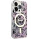 Guess iPhone 14 Pro Case Flower MagSafe, Pink