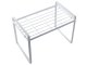 Single level metal shelf for kitchen countertop organizer loft stand