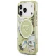 Guess IML Glitter Flowers Triangle MagSafe Phone Case Cover iPhone 17 Pro Max - Green