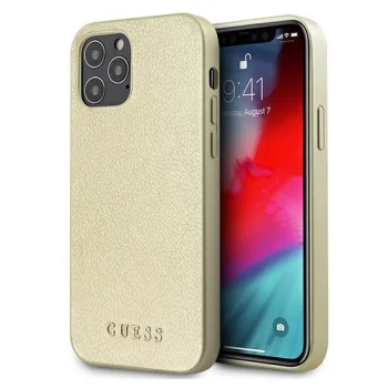Guess iPhone 12 Pro Max Case Iridescent, Gold