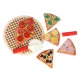 Wooden Pizza Play Set with Velcro and Accessories, 20 cm
