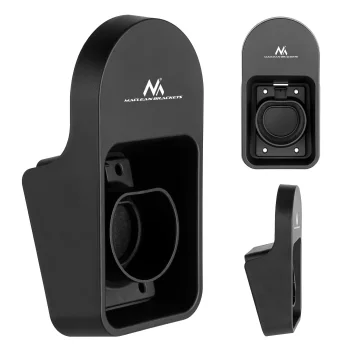 Wall Mount Holder for EV Charging Cable and Type 2 Plug Maclean MC-901, Black