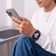 Tech-Protect Silicone Strap for Apple Watch 44 / 45 / 46 / 49 mm, Navy Blue