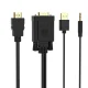 Orico XD-VATH VGA + 3.5mm Audio to HDMI Cable with USB Power 5m Black