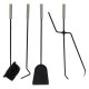 Kaminer 5-Piece Steel Fireplace Tool Set with Stand 25971