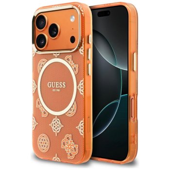 Guess IML Peony Dot MagSafe Phone Case Cover iPhone 17 Pro - Orange