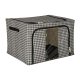 Bedding and Clothing Organizer with Frame, 66L, White Black