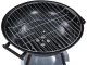 Portable Round Charcoal Grill with Lid and Wheels, 40 cm