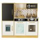 Children\'s Wooden Kitchen with Refrigerator and Chalkboard LULILO, Gold