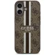 Guess 4G Printed Stripes MagSafe Case for iPhone 17, Brown