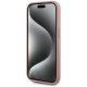 Karl Lagerfeld Wrinkled Metal Signature Case for iPhone 15 Pro, Pink