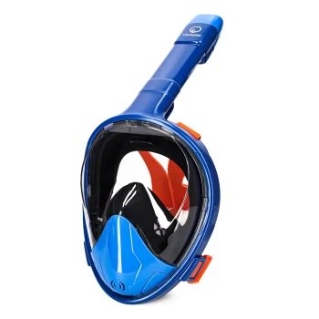 4Fizjo TSUNAMI L/XL Full Face Snorkeling Mask, Blue