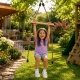 Children\'s Garden Swing - Round Disc with Wooden Bar, Green
